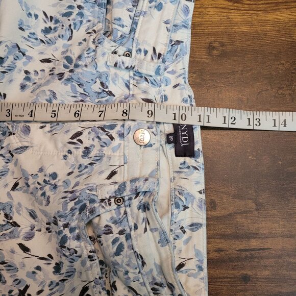 NYDJ Jeans Womens 8 P Floral Capri Mid Rise Cuffed Lift Tuck Tech Tummy Control - Picture 9 of 12
